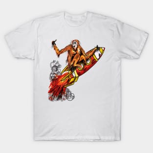 Orangutan rocket escape T-Shirt